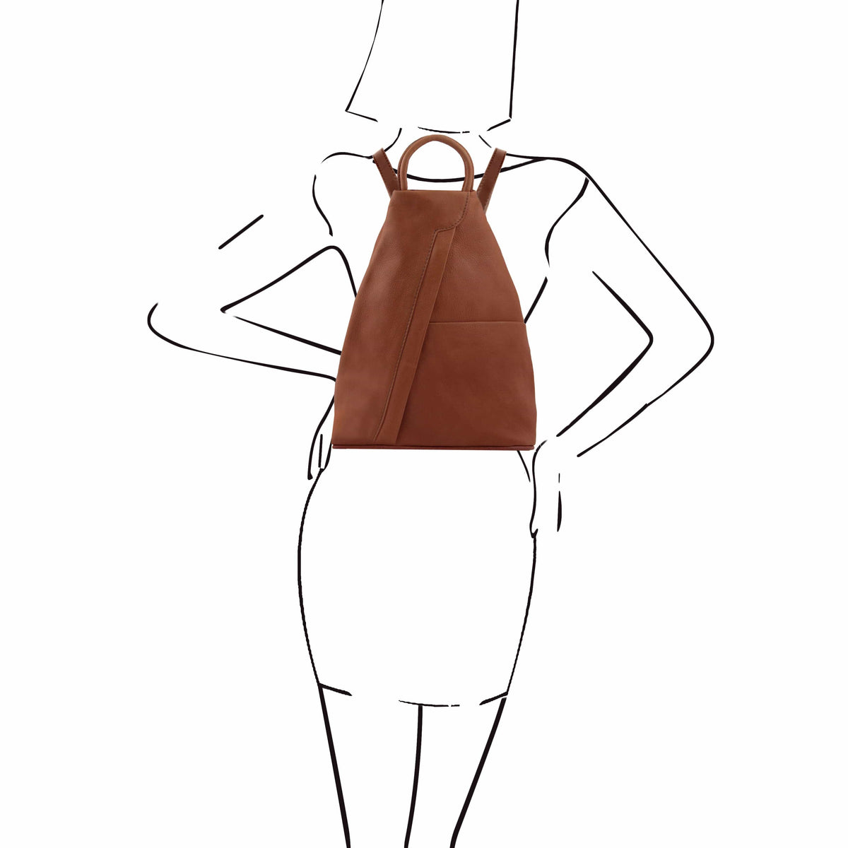 Leather Backpacks Shanghai - Italian leather backpack - full-grain leather | TL140963 San Rocco Italia