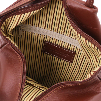Leather Backpacks Shanghai - Italian leather backpack - full-grain leather | TL140963 San Rocco Italia