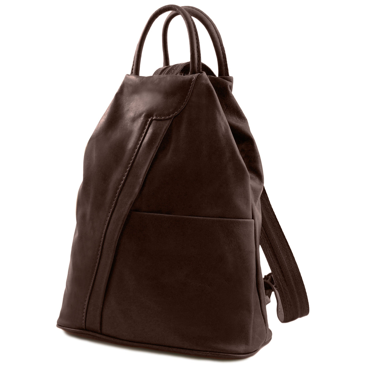 Leather Backpacks Shanghai - Italian leather backpack - full-grain leather | TL140963 San Rocco Italia