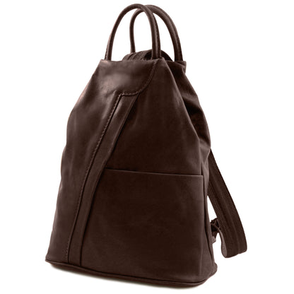 Leather Backpacks Shanghai - Italian leather backpack - full-grain leather | TL140963 San Rocco Italia