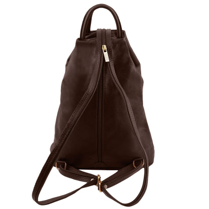 Leather Backpacks Shanghai - Italian leather backpack - full-grain leather | TL140963 San Rocco Italia