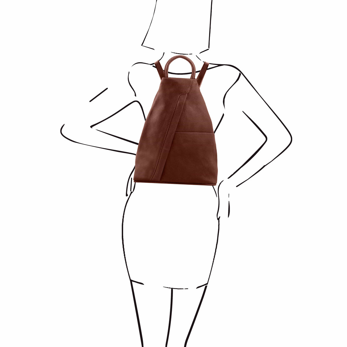 Leather Backpacks Shanghai - Italian leather backpack - full-grain leather | TL140963 San Rocco Italia