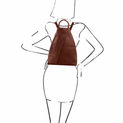 Leather Backpacks Shanghai - Italian leather backpack - full-grain leather | TL140963 San Rocco Italia