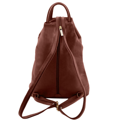 Leather Backpacks Shanghai - Italian leather backpack - full-grain leather | TL140963 San Rocco Italia