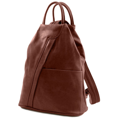 Leather Backpacks Shanghai - Italian leather backpack - full-grain leather | TL140963 San Rocco Italia