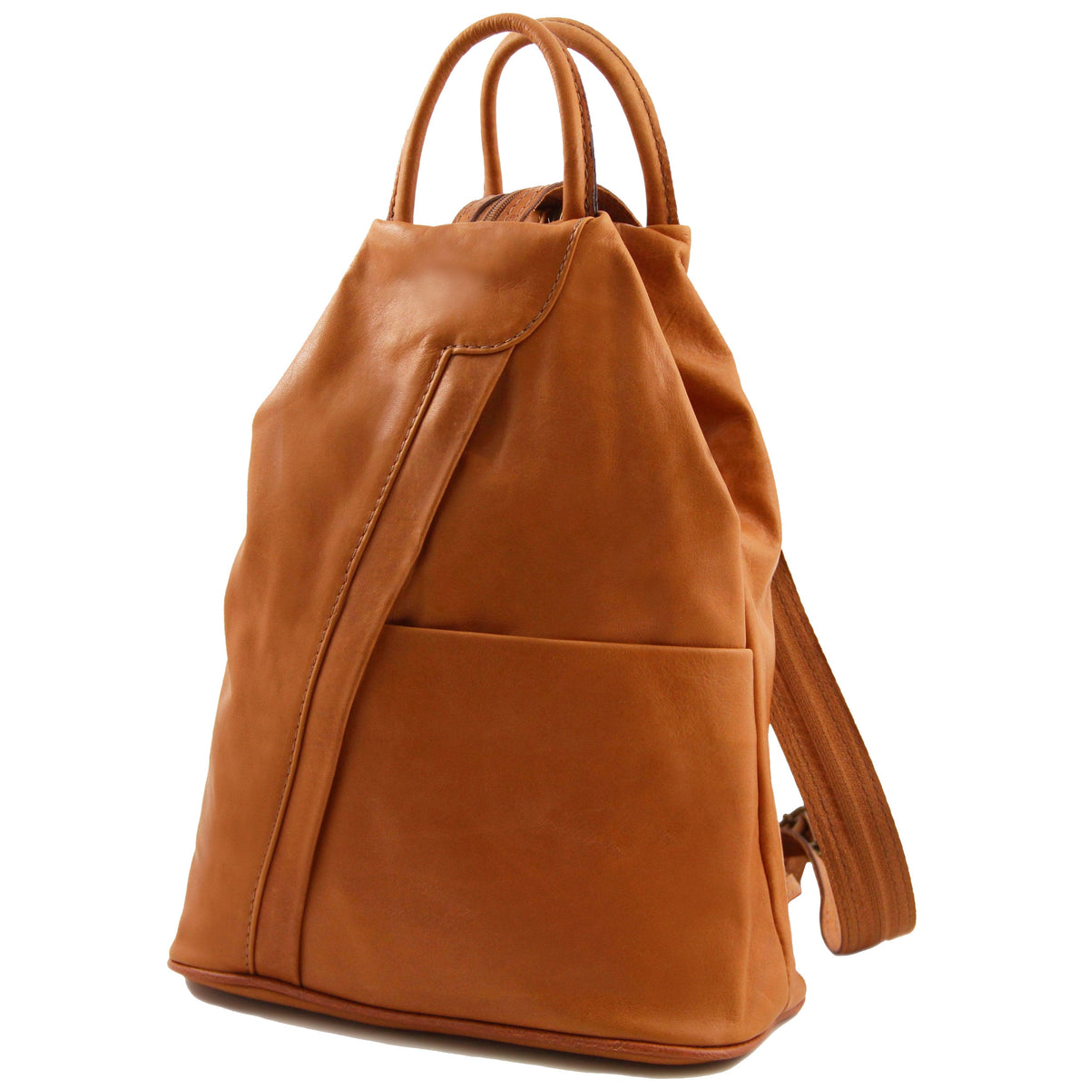 Leather Backpacks Shanghai - Italian leather backpack - full-grain leather | TL140963 San Rocco Italia