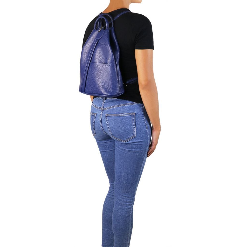 Leather Backpacks Shanghai - Italian leather backpack - full-grain leather | TL140963 San Rocco Italia