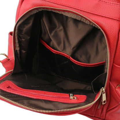 Lederrucksäcke TL Bag - Rucksack aus weichem Leder - Verwandelbare 2-in-1-Rucksack-/Schultertasche | TL142138 San Rocco Italia