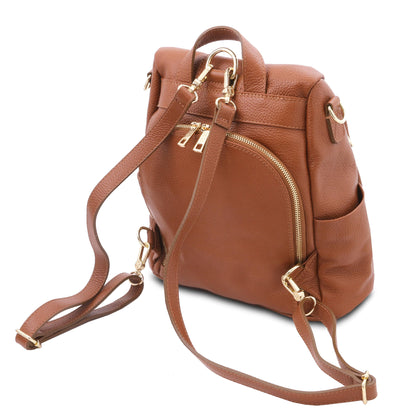 Lederrucksäcke TL Bag - Rucksack aus weichem Leder - Verwandelbare 2-in-1-Rucksack-/Schultertasche | TL142138 San Rocco Italia