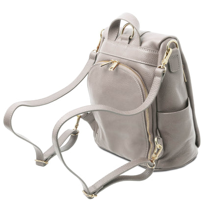 Lederrucksäcke TL Bag - Rucksack aus weichem Leder - Verwandelbare 2-in-1-Rucksack-/Schultertasche | TL142138 San Rocco Italia
