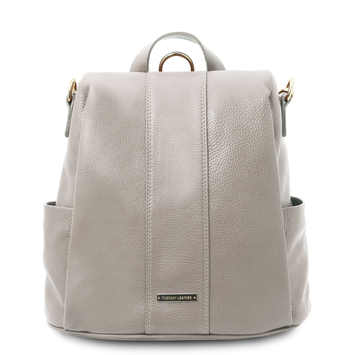 Lederrucksäcke Hellgrau TL Bag - Rucksack aus weichem Leder - Verwandelbare 2-in-1-Rucksack-/Schultertasche | TL142138 San Rocco Italia