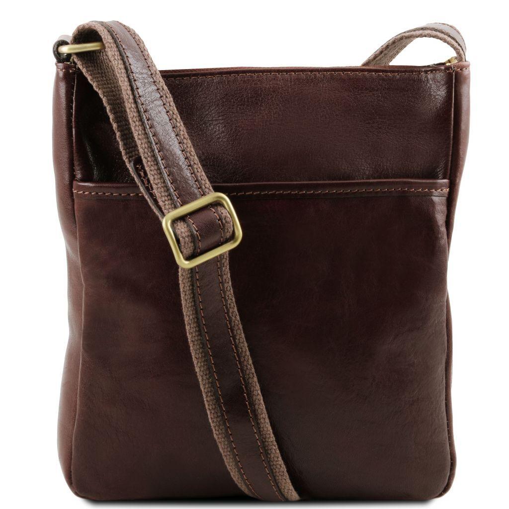 Leather bags for men Dark Brown Jason - Leather Crossbody Bag | TL141300 San Rocco Italia