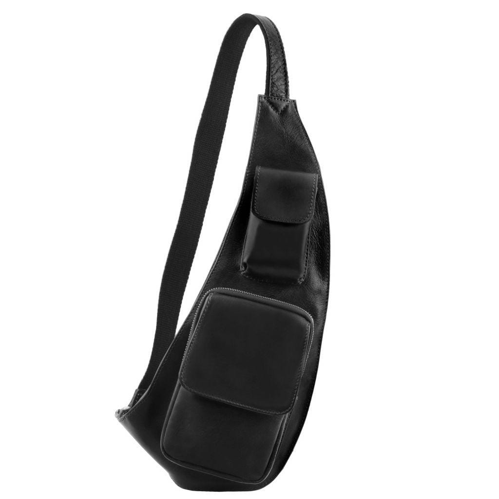 Borse da uomo in pelle Nero Borsa crossover da uomo in pelle | TL141352 San Rocco Italia