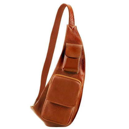 Borse da uomo in pelle Miele Borsa crossover da uomo in pelle | TL141352 San Rocco Italia