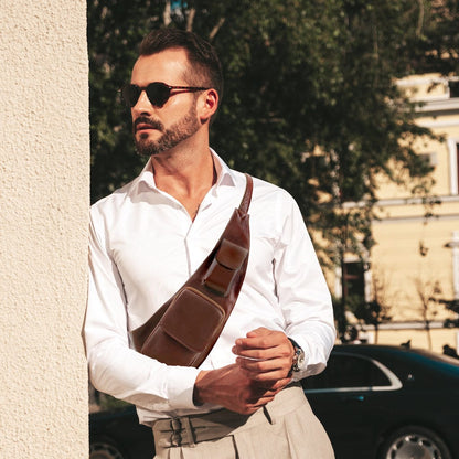 Borse da uomo in pelle Borsa crossover da uomo in pelle | TL141352 San Rocco Italia