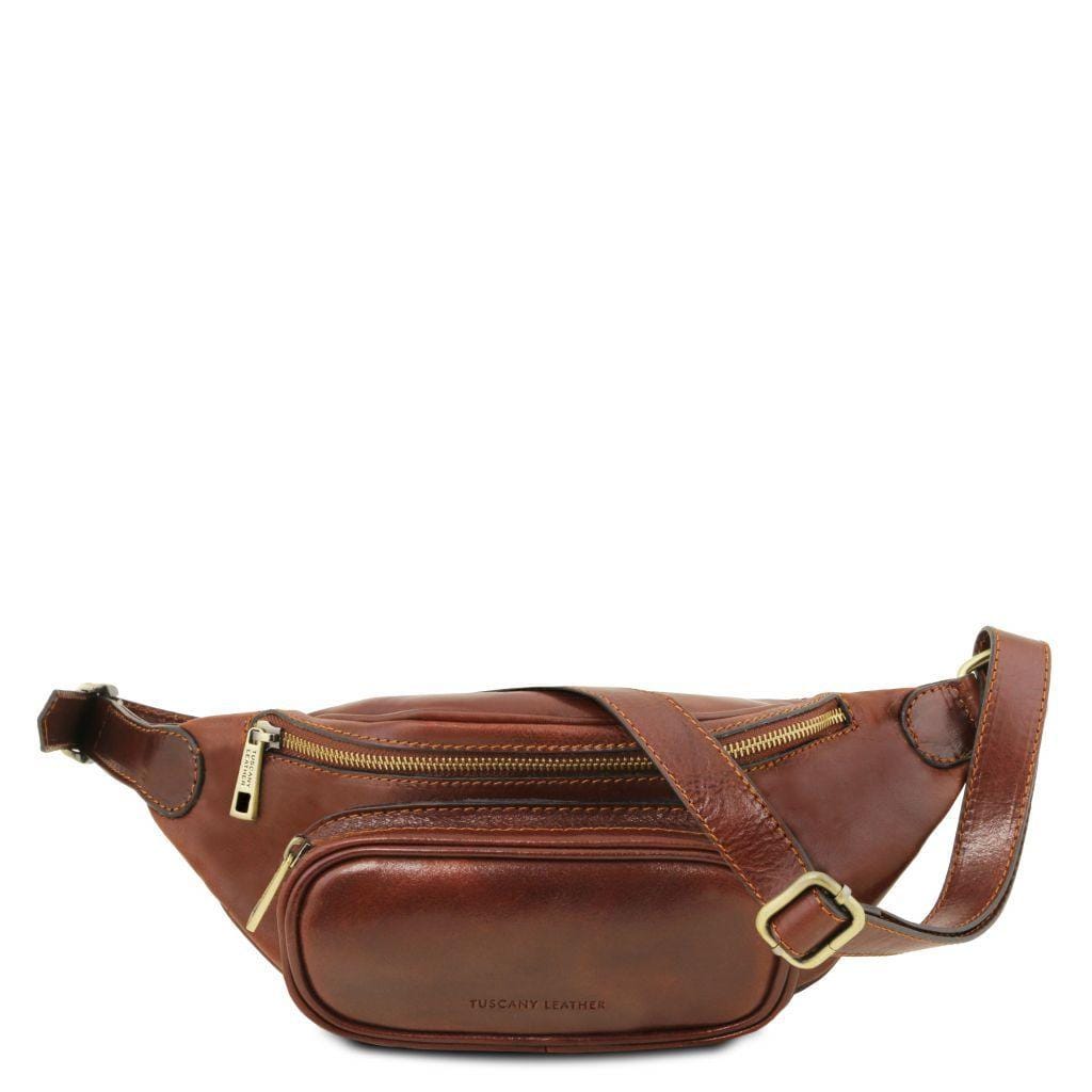Bolsos de piel para hombre Marrón Riñonera de piel italiana | TL141797 San Rocco Italia