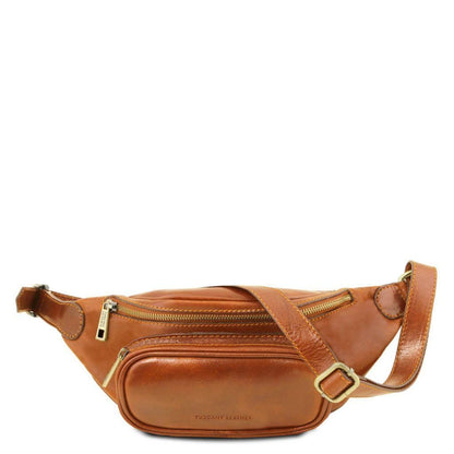 Bolsos de piel para hombre Miel Riñonera de piel italiana | TL141797 San Rocco Italia