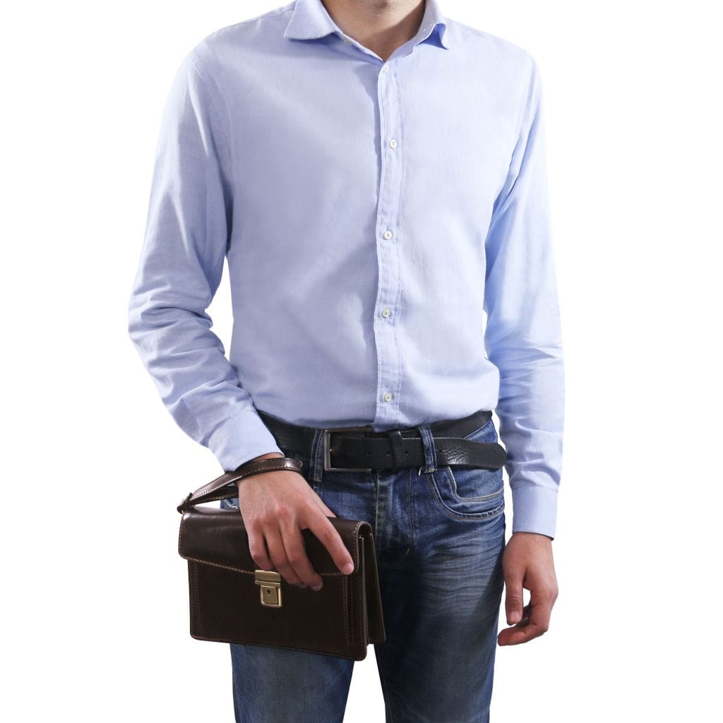 Sacs homme en cuir Max - Pratique pochette de poignet homme en cuir | TL8075 San Rocco Italia
