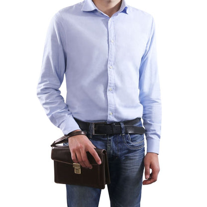Sacs homme en cuir Max - Pratique pochette de poignet homme en cuir | TL8075 San Rocco Italia