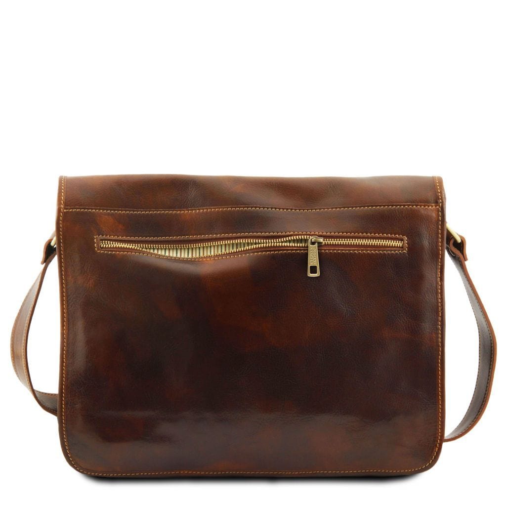 Leather bags for men TL Messenger double - Crossbody leather bag | TL90475 San Rocco Italia