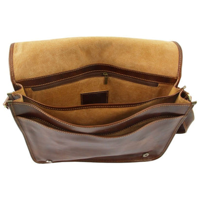 Leather bags for men TL Messenger double - Crossbody leather bag | TL90475 San Rocco Italia