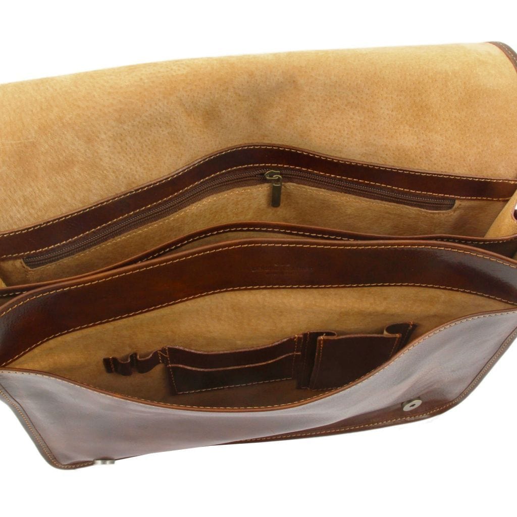 Leather bags for men TL Messenger double - Crossbody leather bag | TL90475 San Rocco Italia