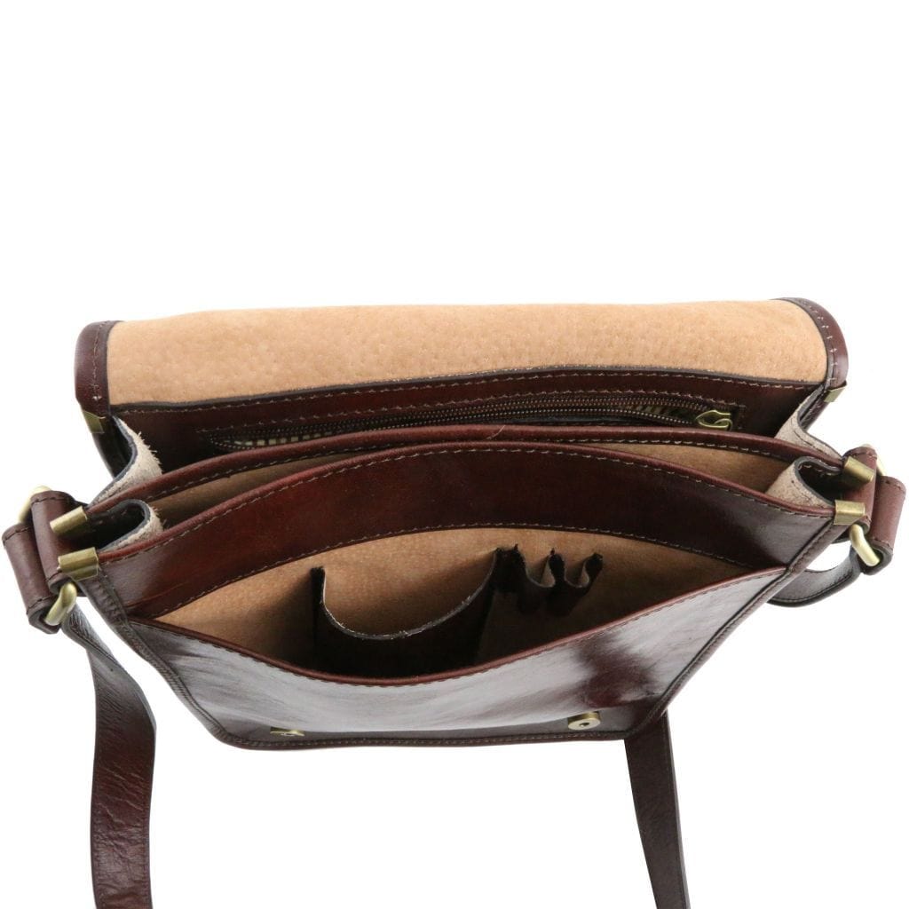 Ledertaschen für Herren TL Messenger - Leder-Schultertasche mit zwei Fächern | TL141255 San Rocco Italia