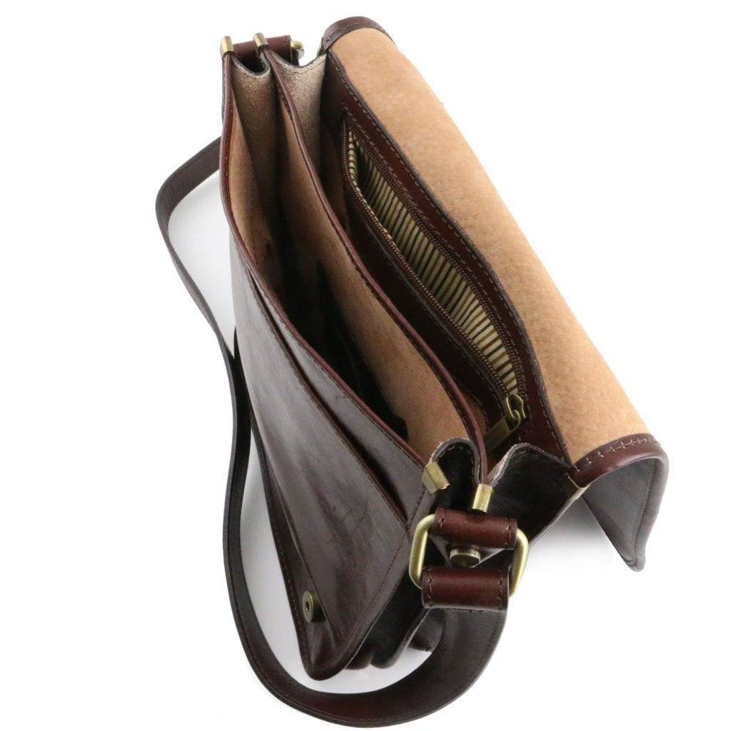 Ledertaschen für Herren TL Messenger - Leder-Schultertasche mit zwei Fächern | TL141255 San Rocco Italia