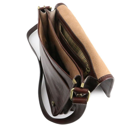 Ledertaschen für Herren TL Messenger - Leder-Schultertasche mit zwei Fächern | TL141255 San Rocco Italia