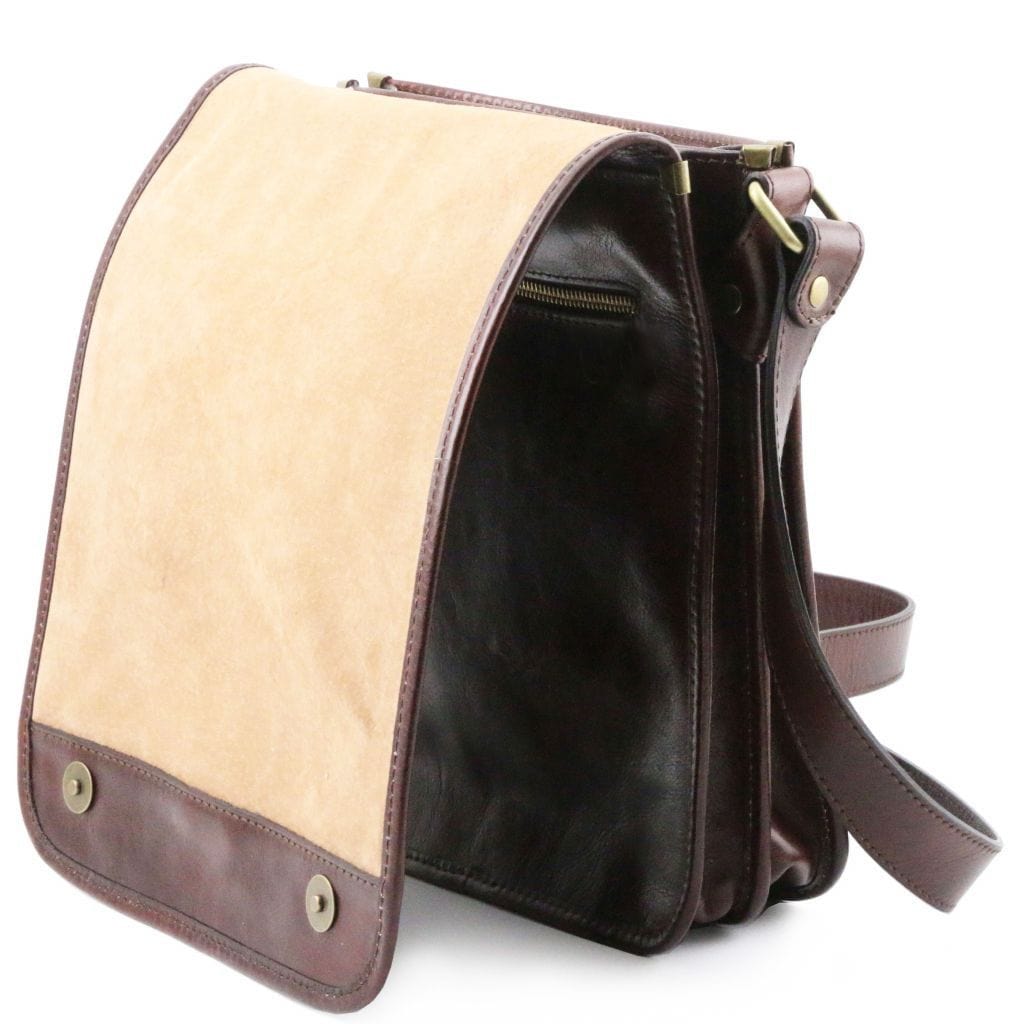 Ledertaschen für Herren TL Messenger - Leder-Schultertasche mit zwei Fächern | TL141255 San Rocco Italia