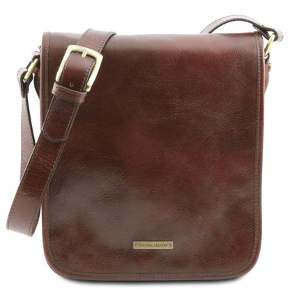 Ledertaschen für Herren Braun TL Messenger - Leder-Schultertasche mit zwei Fächern | TL141255 San Rocco Italia