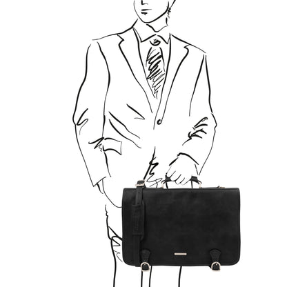 Leather briefcases Ancona - Leather messenger bag | TL142073 San Rocco Italia