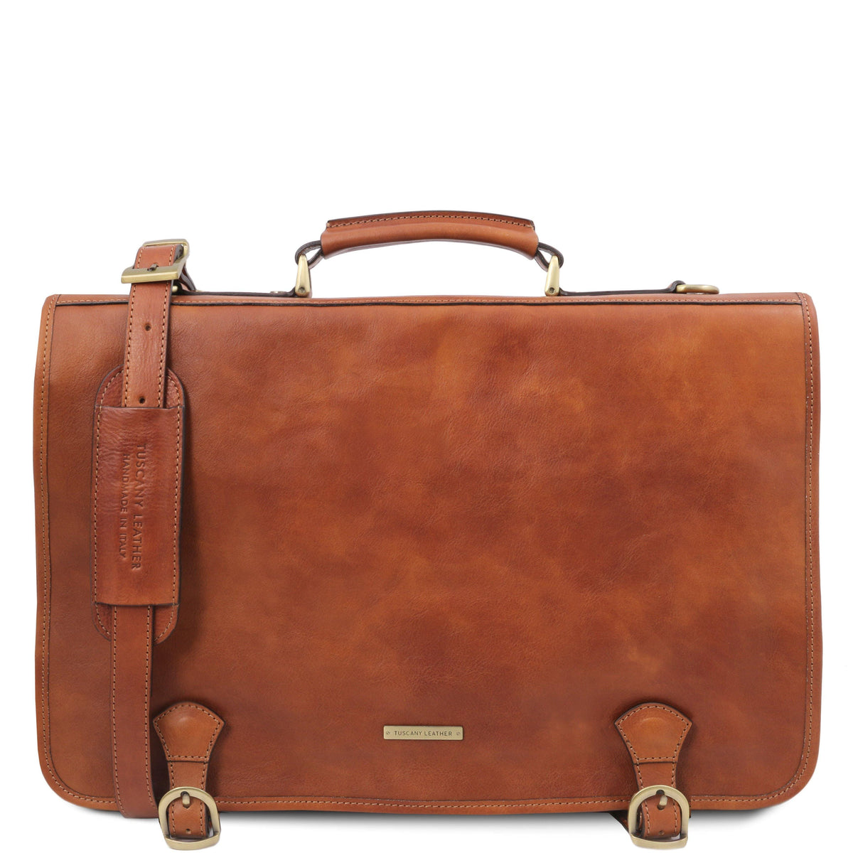 Leather briefcases Natural Ancona - Leather messenger bag | TL142073 San Rocco Italia