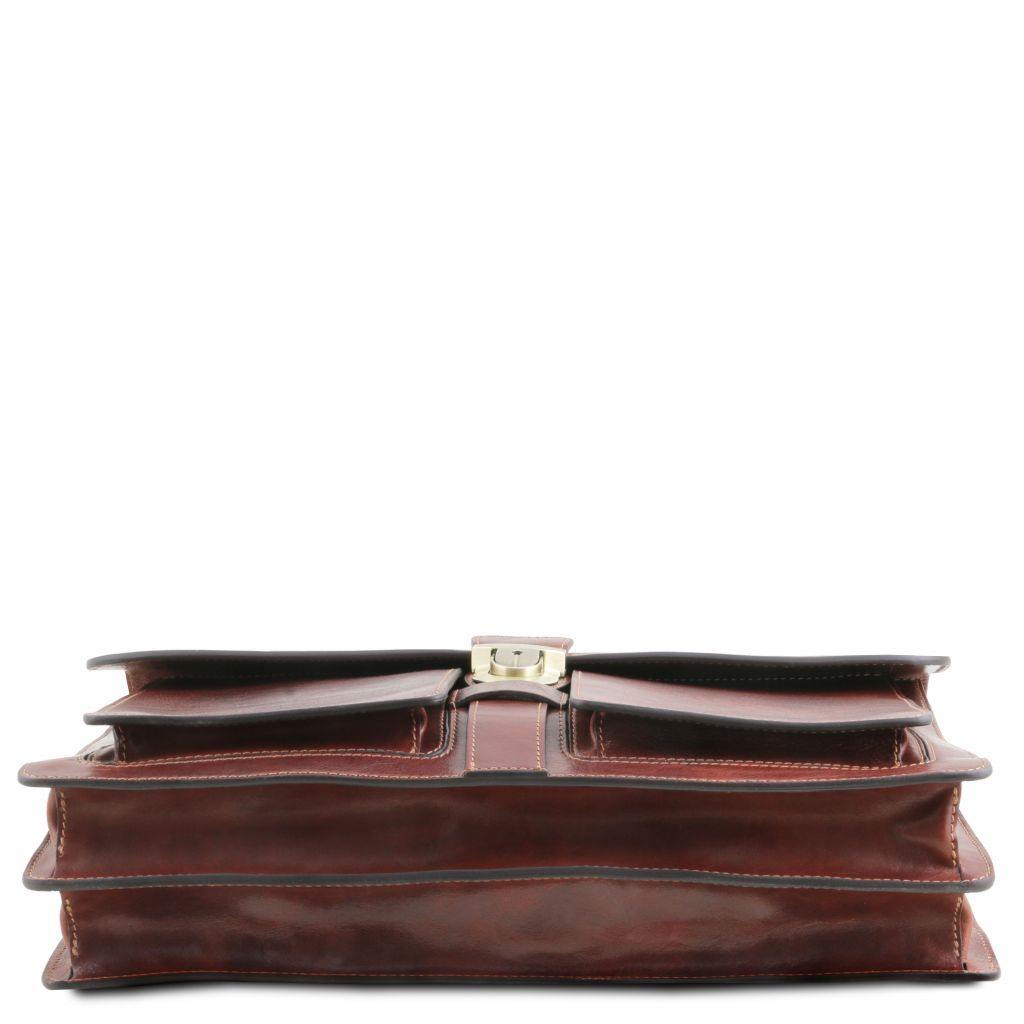 Leather briefcases Assisi - Leather briefcase 3 compartments | TL141825 San Rocco Italia