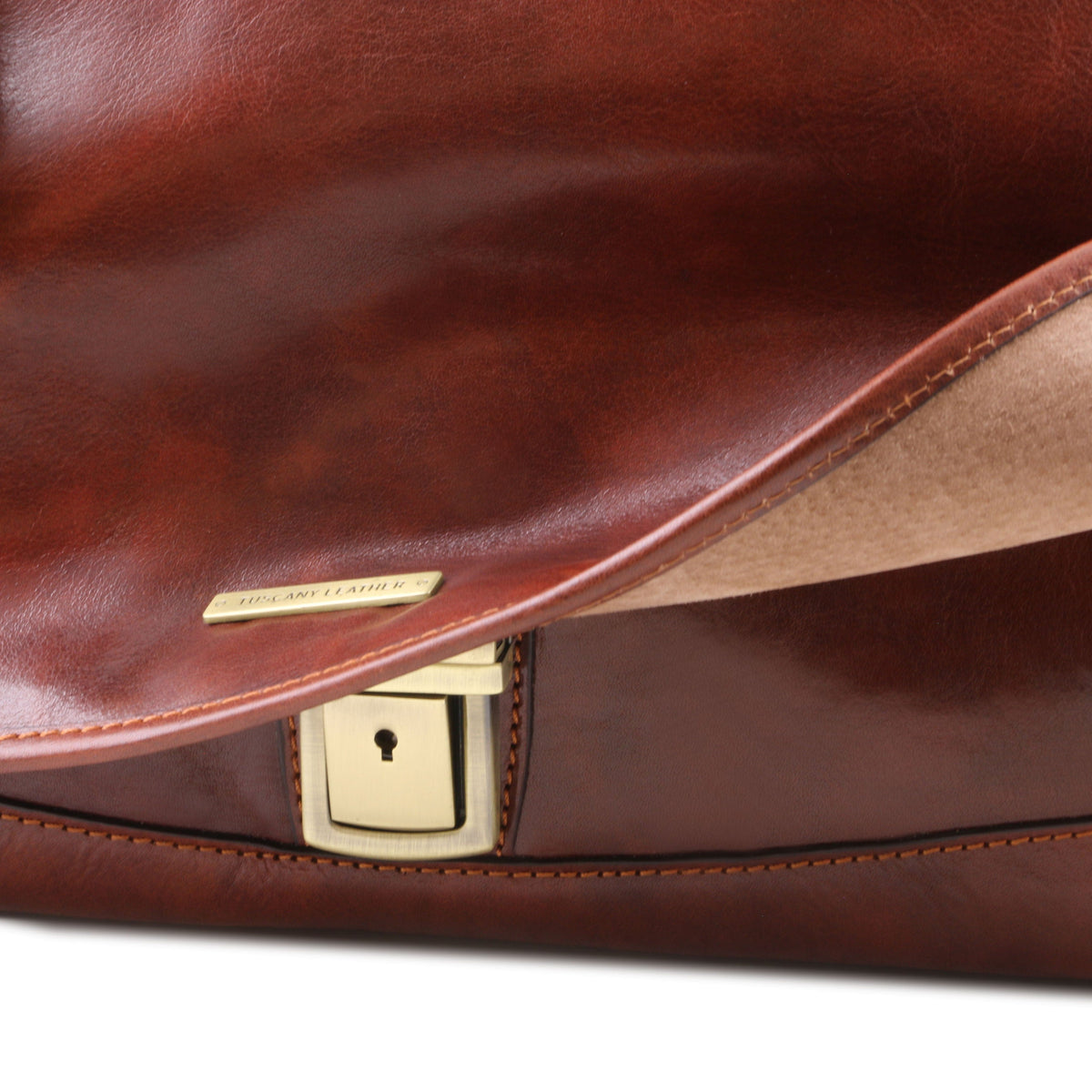 Leather briefcases Mantova - Leather multi compartment TL SMART briefcase with flap | TL142068 messenger bag San Rocco Italia
