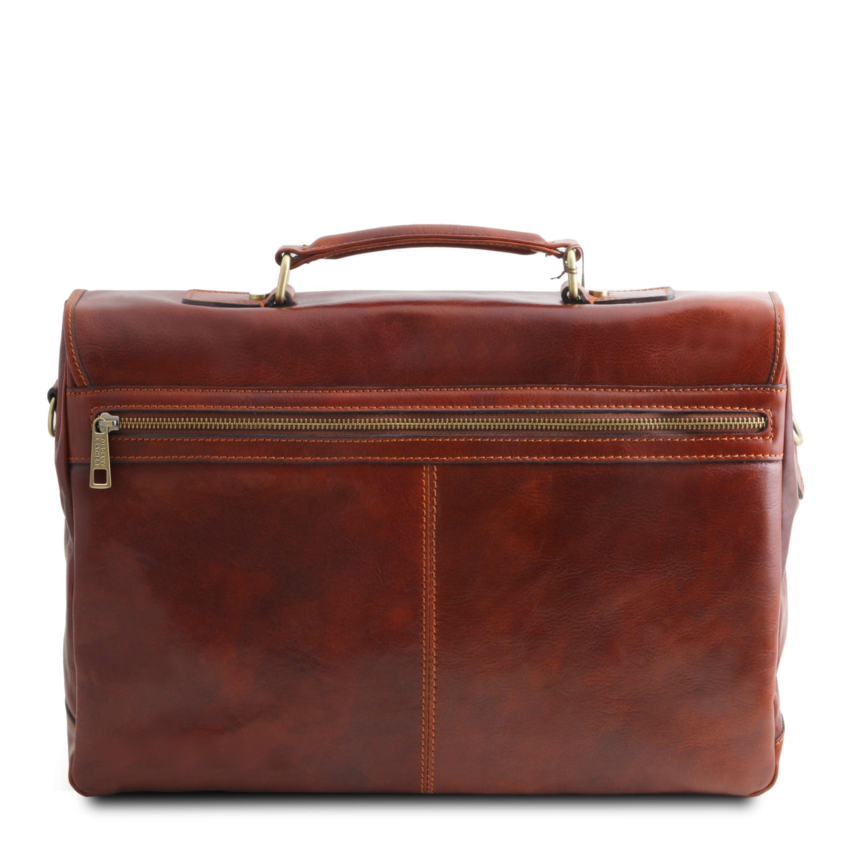 Leather briefcases Mantova - Leather multi compartment TL SMART briefcase with flap | TL142068 messenger bag San Rocco Italia