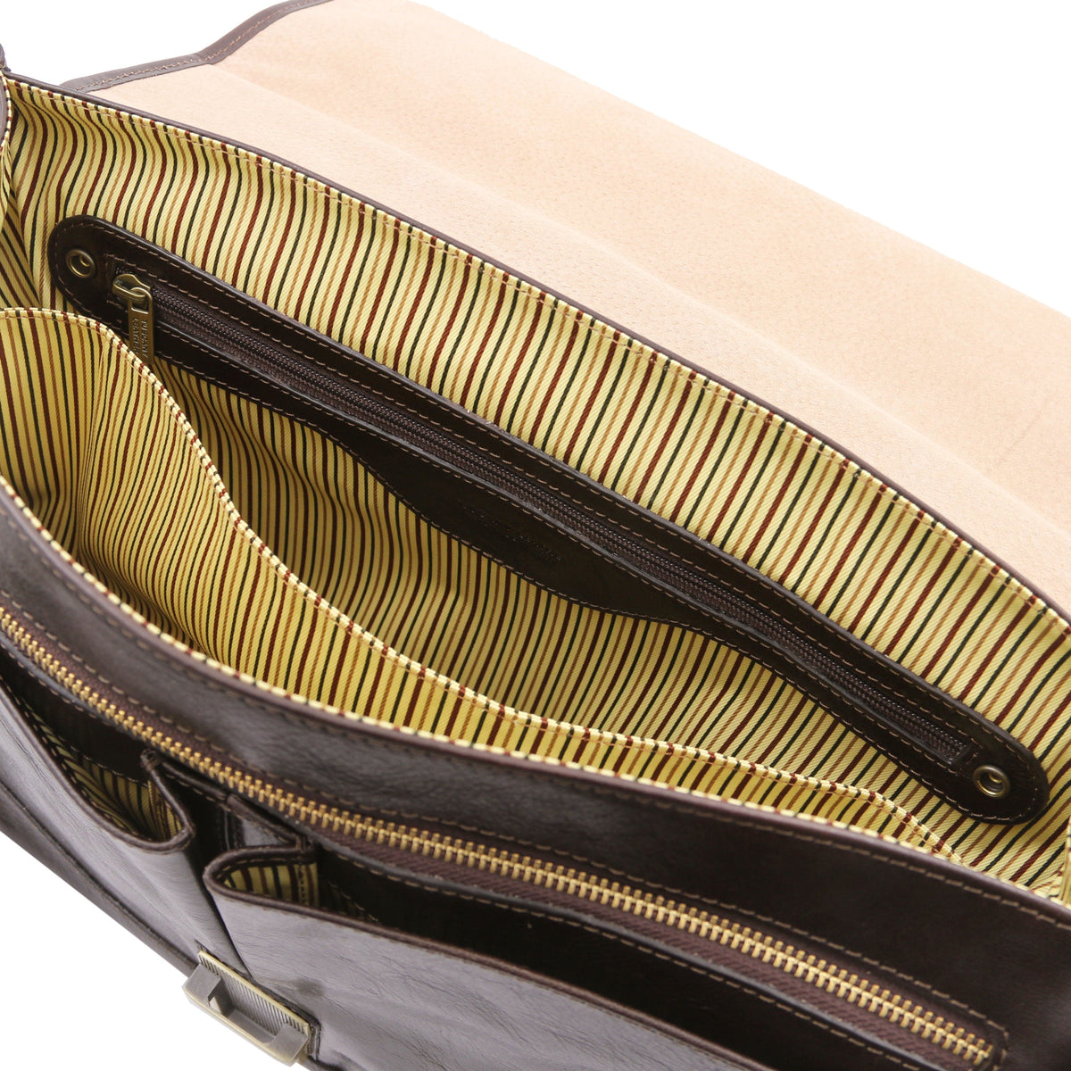 Leather briefcases Mantova - Leather multi compartment TL SMART briefcase with flap | TL142068 messenger bag San Rocco Italia