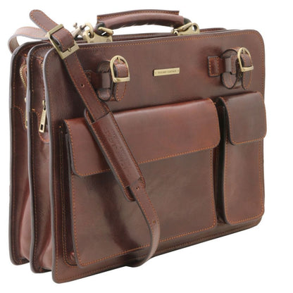 Leder-Aktentaschen Venezia - Leder-Aktentasche mit 2 Fächern | TL141268 San Rocco Italia