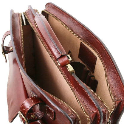 Leder-Aktentaschen Venezia - Leder-Aktentasche mit 2 Fächern | TL141268 San Rocco Italia