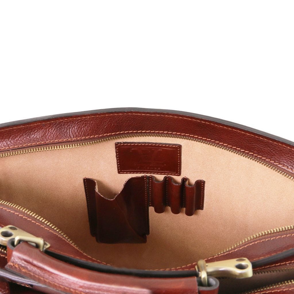 Leder-Aktentaschen Venezia - Leder-Aktentasche mit 2 Fächern | TL141268 San Rocco Italia