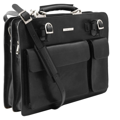 Leder-Aktentaschen Venezia - Leder-Aktentasche mit 2 Fächern | TL141268 San Rocco Italia