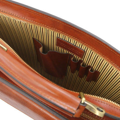 Leder-Aktentaschen Venezia - Leder-Aktentasche mit 2 Fächern | TL141268 San Rocco Italia
