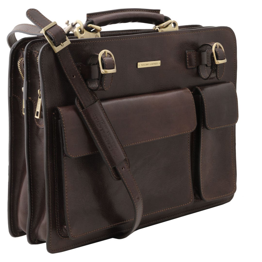 Leder-Aktentaschen Venezia - Leder-Aktentasche mit 2 Fächern | TL141268 San Rocco Italia
