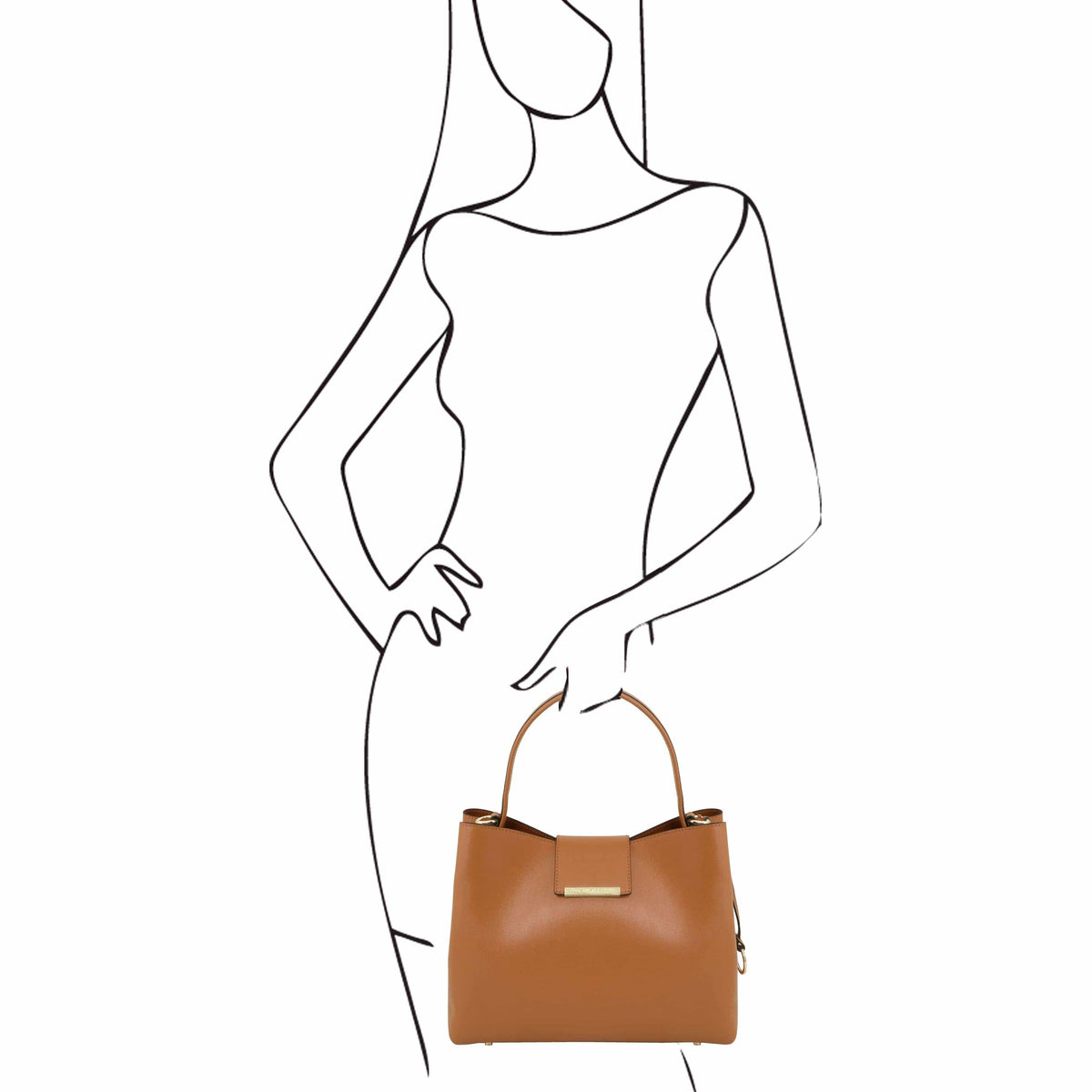 Leather handbags Clio - Palmellato leather bucket bag | TL141690 San Rocco Italia