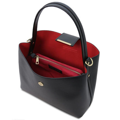 Leather handbags Clio - Palmellato leather bucket bag | TL141690 San Rocco Italia