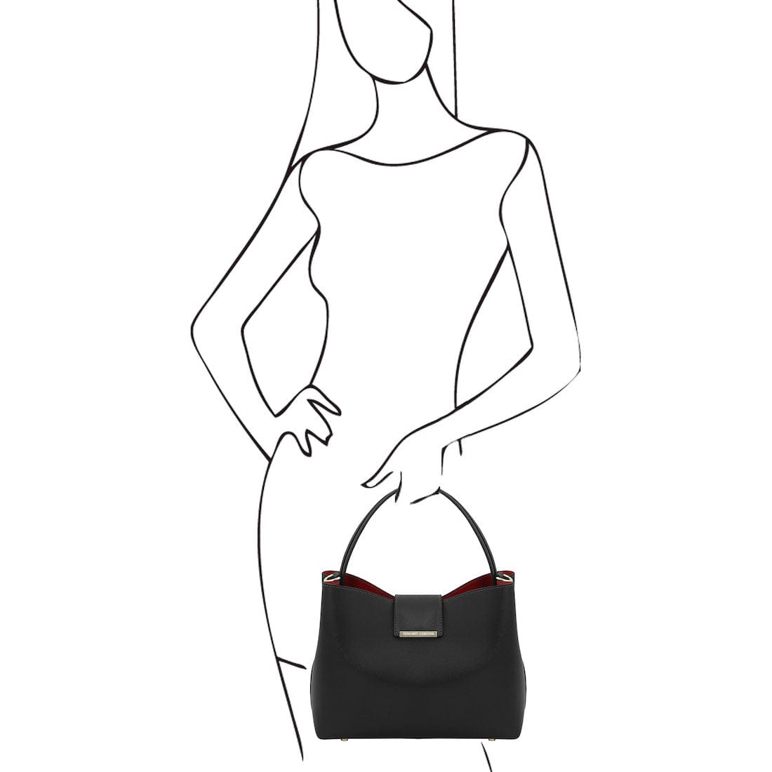 Leather handbags Clio - Palmellato leather bucket bag | TL141690 San Rocco Italia
