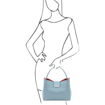 Leather handbags Clio - Palmellato leather bucket bag | TL141690 San Rocco Italia