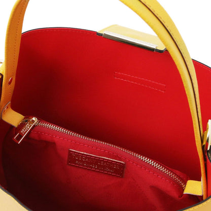 Leather handbags Clio - Palmellato leather bucket bag | TL141690 San Rocco Italia