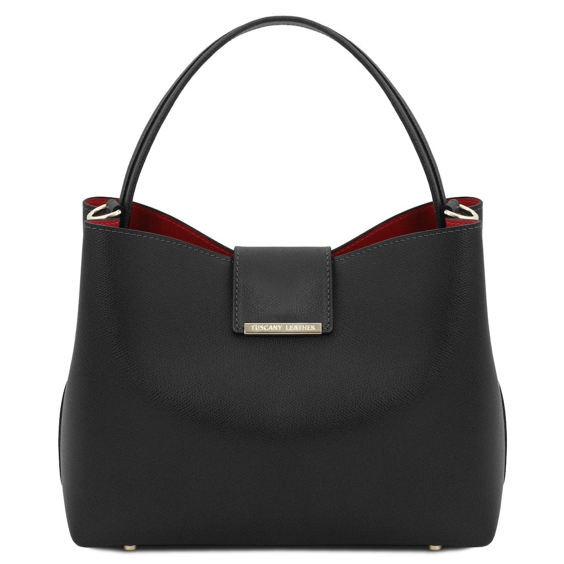 Leather handbags Black Clio - Palmellato leather bucket bag | TL141690 San Rocco Italia