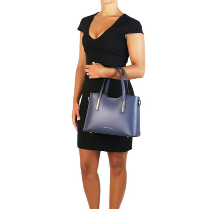 Leather handbags Olimpia - Italian leather tote - Small size | TL141521 San Rocco Italia